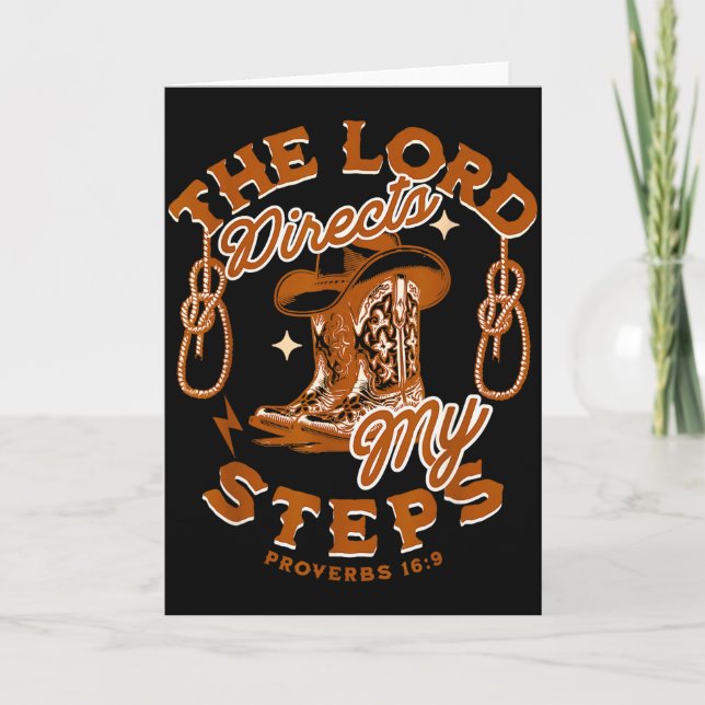 Tarjeta Versículo de la Escritura de la Biblia del Vaquero (Anverso)