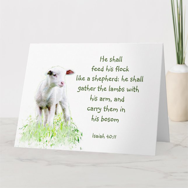 Tarjeta Versículo Inspirador de las Escrituras de Navidad  (Anverso)