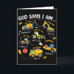 Tarjeta Versículos de la Biblia Cristiana Dios Dice Que So<br><div class="desc">Versículos de la Biblia Cristiana Dios Dice Que Soy Niños Camión De Construcción</div>
