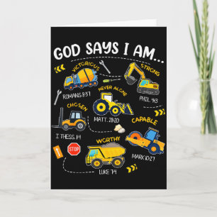 Tarjeta Versículos de la Biblia cristiana Dios dice que so