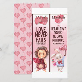 Tarjeta Versículos de la Biblia de Amor Cristiano Adorable