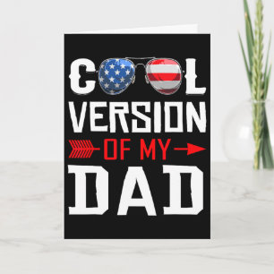 Tarjeta Versión más genial de mi papá gafas de sol Día del