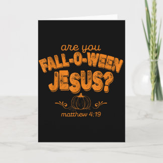 Tarjeta Verso de calabaza de Jesús, eres tú cristiano Fall