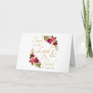 Tarjeta Verso de la Biblia Cristiana: Confianza en el Seño
