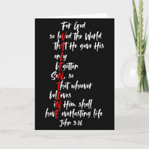 Tarjeta Verso de la Biblia de San Valentín Jesús Juan 3_16