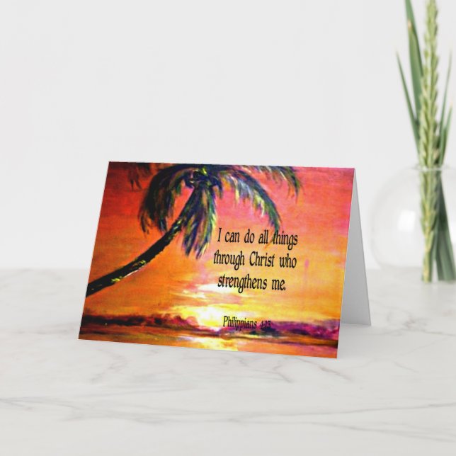 Tarjeta Verso de la Biblia, Filipinas 4:13, (Anverso)