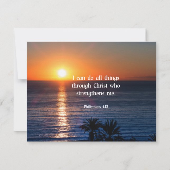 Tarjeta Verso de la Biblia, Filipinas 4:13 (Anverso)