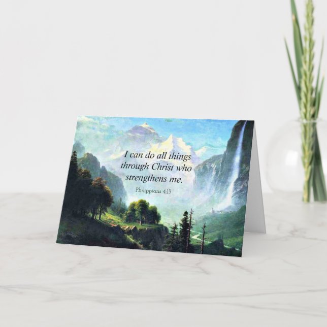 Tarjeta Verso de la Biblia, Phil 4:13, puedo hacer todas l (Anverso)