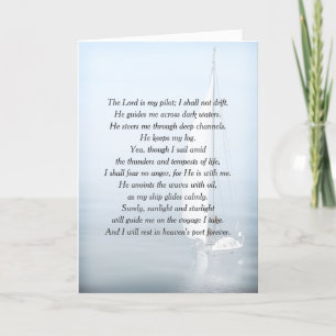 Tarjeta Verso inspirador de marinero para compasión