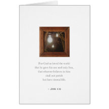 Tarjeta Verso Juan 3:16 Jesús Elegante Editable Cr