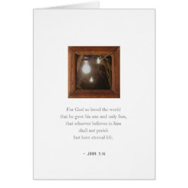 Tarjeta Verso Juan 3:16 Jesús Elegante Editable Cr