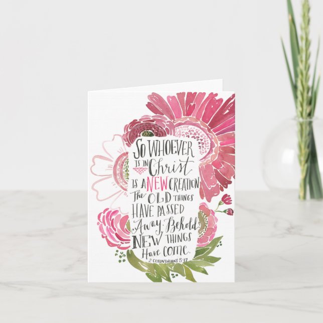 Tarjeta Verso NoteCard de la escritura del 5:17 de 2 (Anverso)