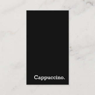 Tarjeta vertical de cappuccino de lealtad oscura