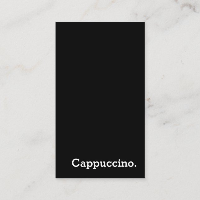 Tarjeta vertical de cappuccino de lealtad oscura (Anverso)