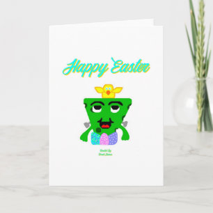 Tarjeta vertical de felicitación de Pascua de Fran