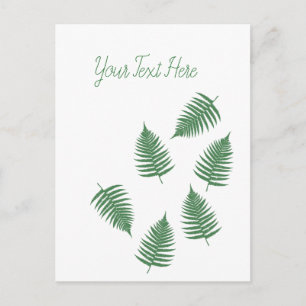 Tarjeta Vertical de Helecho Verde Afortunado con E