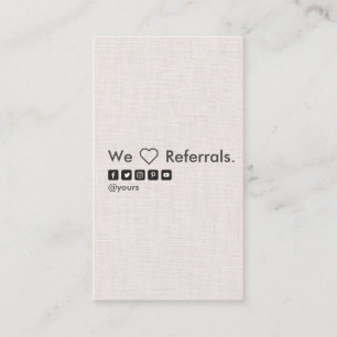 Tarjeta vertical de lino mínima profesional de la
