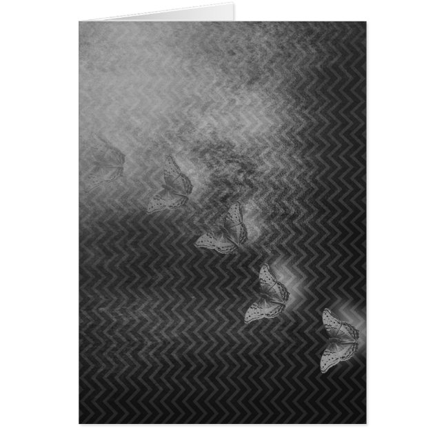 Tarjeta vertical de mariposas fantasma (Frente)