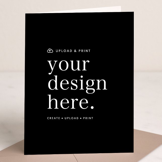 Tarjeta Vertical Doble | Diseño Subir Tarjetas 5x7 (Versatile 5x7 folded card template for business, events, weddings, special occasions & more!)