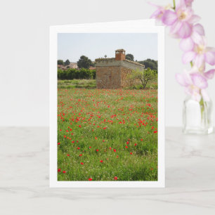 Tarjeta vertical Poppy Field Farmhouse