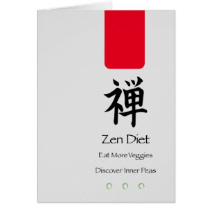 Tarjeta vertical Zen Diet Come Más Vegetales