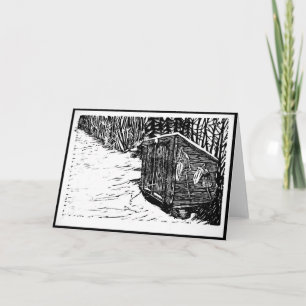 Tarjeta Vertiente Notecards de la nieve