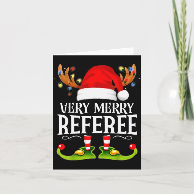 Tarjeta Very Merry X-mas Referee Matching Christmas  (Anverso)