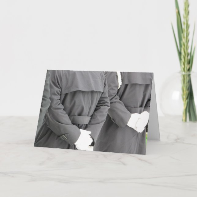 Tarjeta Vestido A para bomberos, en blanco dentro de 3 (Anverso)