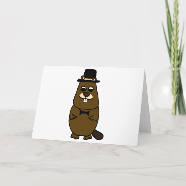 Tarjeta Vestido de Groundhog (Anverso)