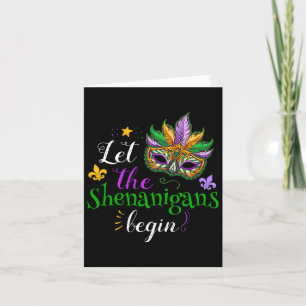 Tarjeta Vestido De Mardi Gras Que Dejen Que Los Shenanigan