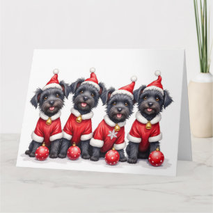 Tarjeta Vestido de Navidad con sombrero de Santa para Affe