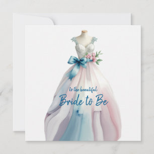 Tarjeta Vestido de novia para despedida de soltera Novia p