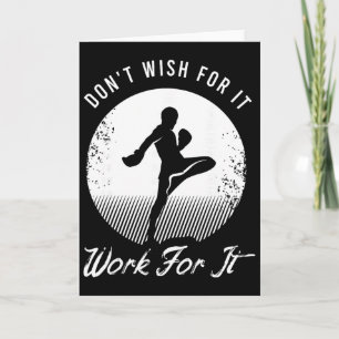 Tarjeta Vestido Divertido de Kickboxing para un Kickboxer