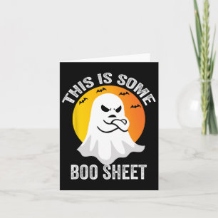 Tarjeta Vestido Fantasma De Boo De Halloween Retro