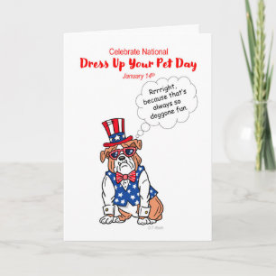 Tarjeta Vestido nacional Día de su Mascota 14 de enero Per