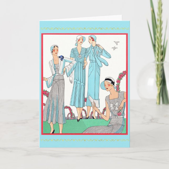 Tarjeta Vestidos de la tarde (Anverso)