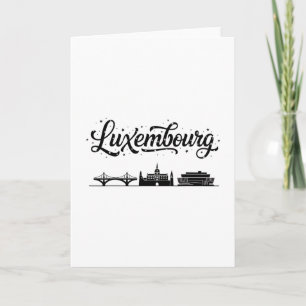 Tarjeta Vestimenta de viaje vacaciones panorama de Luxembu