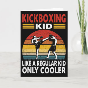 Tarjeta Vestimenta divertida de kickboxer infantil - Kickb