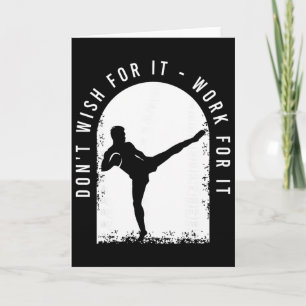 Tarjeta Vestimenta Divertida de Kickboxing para un Kickbox