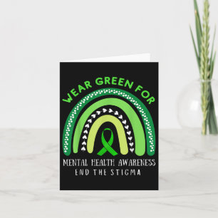 Tarjeta Vestir Verde Para Concienciación En Salud Mental M