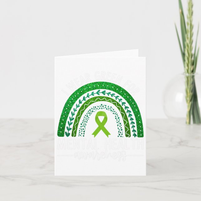 Tarjeta Vestir Verde Para La Concienciación Sobre La Salud (Anverso)