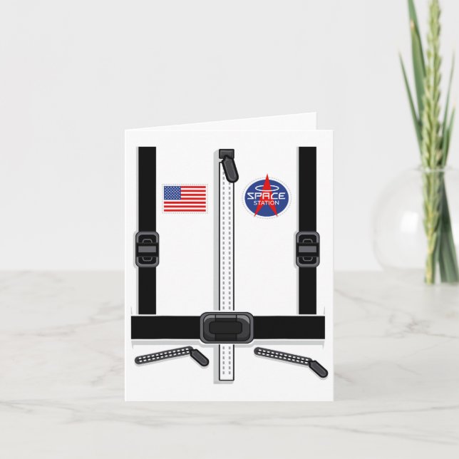 Tarjeta Vestuario Astronauta Para Niños Hombres Jóvenes Es (Anverso)