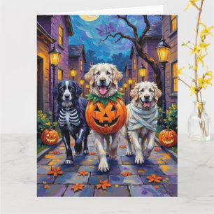 Tarjeta Vestuario de Halloween de gran atracción o tratami