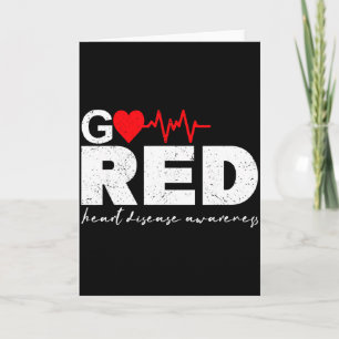 Tarjeta Vete Rojo Por La Conciencia De La Enfermedad Cardí