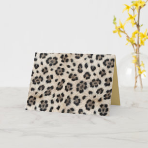 Tarjeta Vete Salvaje Leopardo de las Nieves Calidez Aspect