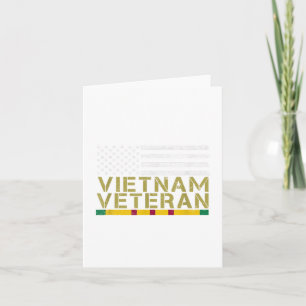 Tarjeta Veterano de guerra de Vietnam con bandera de Estad