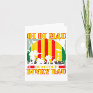 Tarjeta Veterano de guerra de Vietnam Di Mau Beaucoup Dink