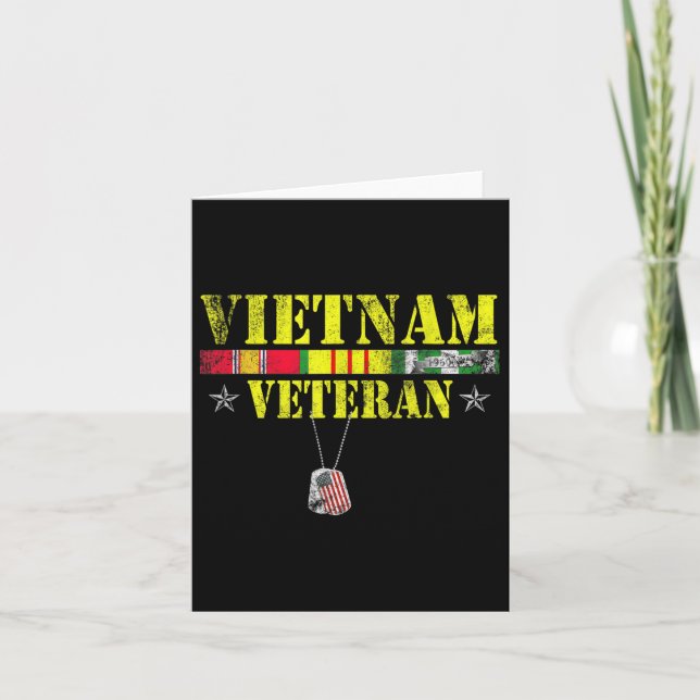 Tarjeta Veterano de guerra de Vietnam: Patriótico conmemor (Anverso)