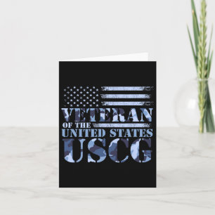 Tarjeta Veterano De Los Estados Unidos Uscg Camo America F