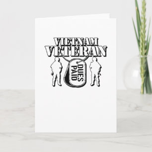 Tarjeta Veterano de Vietnam - deudas pagadas soldados